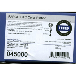 Cinta FARGO DTC1000 DTC1250 Full Colour Ribbon (YMCKO) 250 prints + cleaning roller