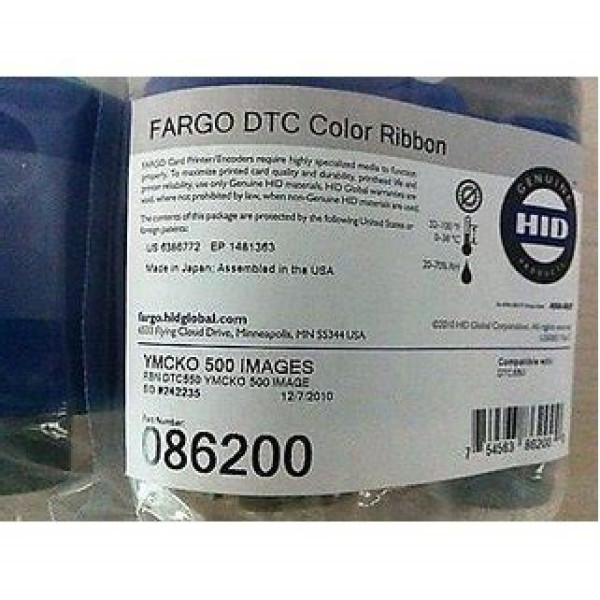 Cinta FARGO color + resina y limpiador DTC550 (YMCKO)