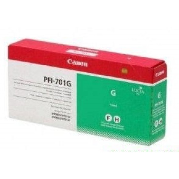 C.t. CANON PFI-701G  IPF8000 IPF9000 verde IPF8100 IPF9100  700ml.