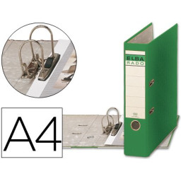 Archivador de palanca ELBA DIN A4 verde Rado chic 2 anillas / lomo 80 mm Archivador de palanca ELBA DIN A4 verde Rado chic 2 anillas / lomo 80 mm