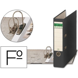 Archivador de palanca ELBA FOLIO negro Rado chic 2 anillas / lomo 80 mm Archivador de palanca ELBA FOLIO negro Rado chic 2 anillas / lomo 80 mm