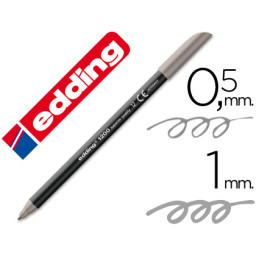 Rotulador EDDING punta fibra 1200 gris n.12