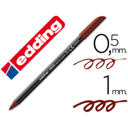 Rotulador EDDING punta fibra 1200 marron oscuro n.