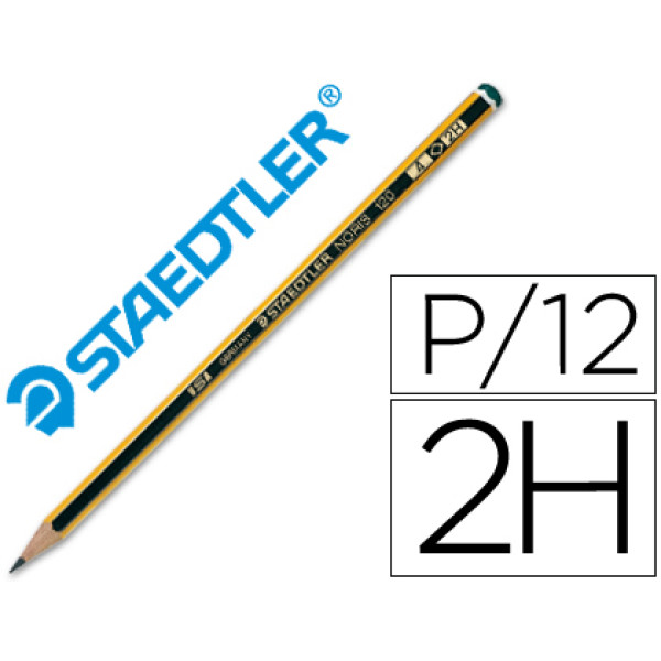 Lapices de grafito STAEDTLER Noris N.4 2H
