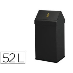 Papelera metálica basculante - 52l. medidas 32 x 65 x 25cm.