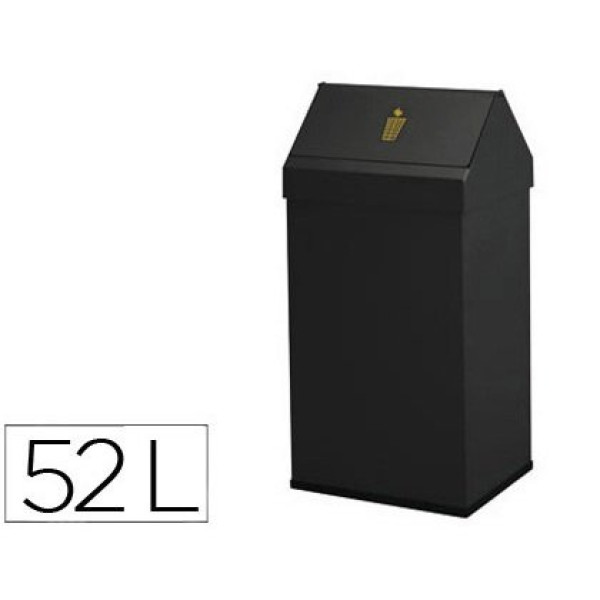 Papelera metálica basculante - 52l. medidas 32 x 65 x 25cm.