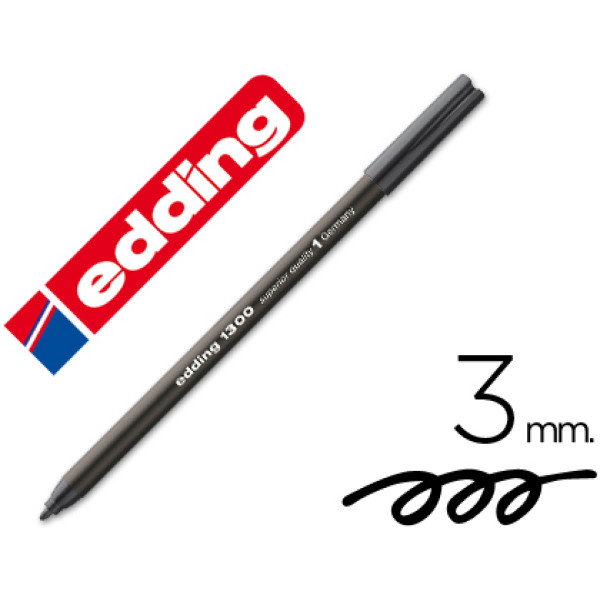 Rotulador EDDING punta fibra 1300 negro