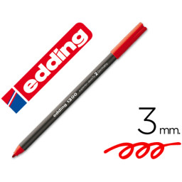Rotulador EDDING punta fibra 1300 rojo
