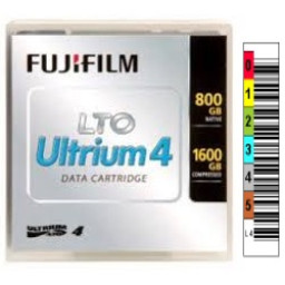 DC FUJIFILM Ultrium LTO-4 etiquetado 800GB/1600GB (48185-ET) secuencia a medida