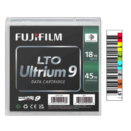 DC FUJIFILM Ultrium LTO-9 (BaFe) etiquetado 18TB/45TB