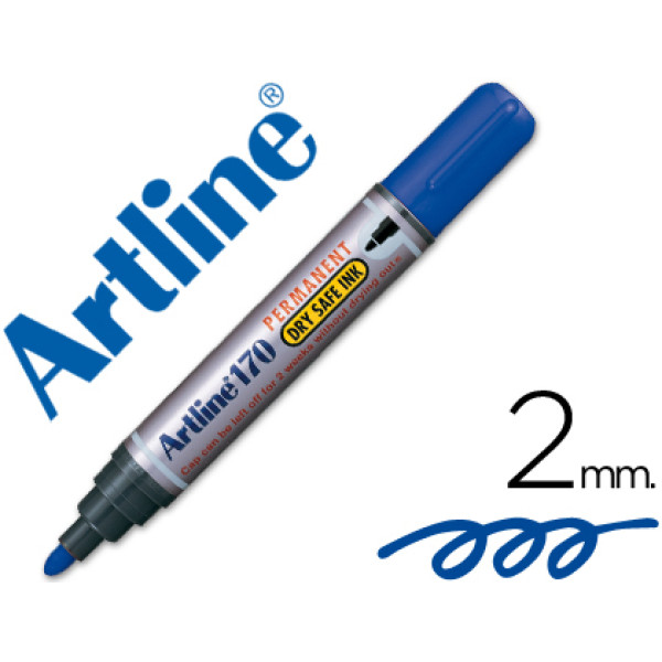 Rotulador ARTLINE marcador permanente 170 azul Punta redonda 2mm.