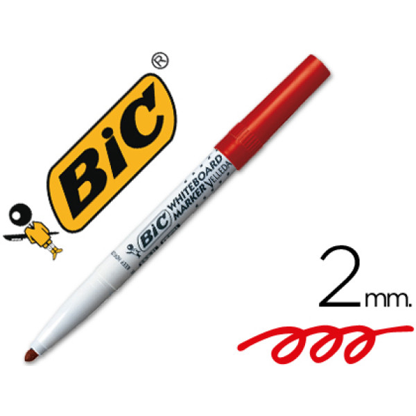 Rotulador BIC Velleda para pizarra rojo