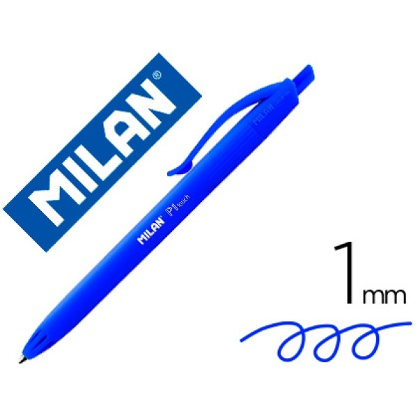 Bolígrafo MILAN P1 Retractil Azul 1mm
