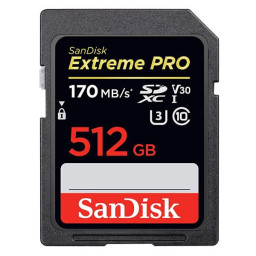 EXTREME PRO SDXC CARD 512GB - 170MB