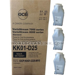 (3) Toner OCE KK01-D025  negro 4000, 7000, 8000