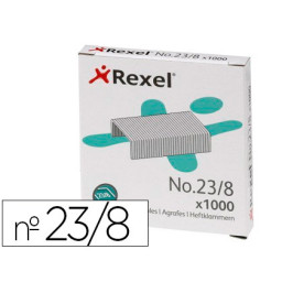 Caja 1000 grapas REXEL 23/8 acero Caja 1000 grapas REXEL 23/8 acero
