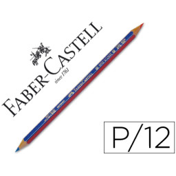 (12) Lápiz bicolor FABER CASTELL  rojo/azul