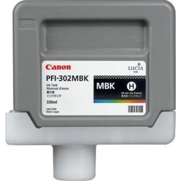 C.t. CANON PFI-302MBK  IPF8100 IPF9100 negro mate 330ml.