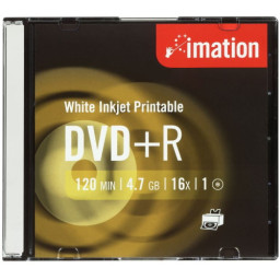 (10) DVD+R IMATION 4,7GB Printable slim 16x Imprimible inkjet