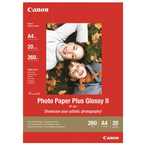 Papel CANON PP-201 20h.130x130mm 265gr. fotográfico - Photo Paper Plus Glossy II