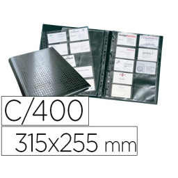Tarjetero DURABLE Din 4 visifix centium 4 anillas 20 fundas con indice alfabetico para 400 tarjetas