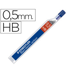(12) Minas STAEDTLER grafito 0,5 mm  Mars micro HB tubo