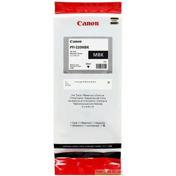 C.t. CANON PFI-320MBK:  IPF TM200 TM205 TM300 TM305 300 ml. Matte Black