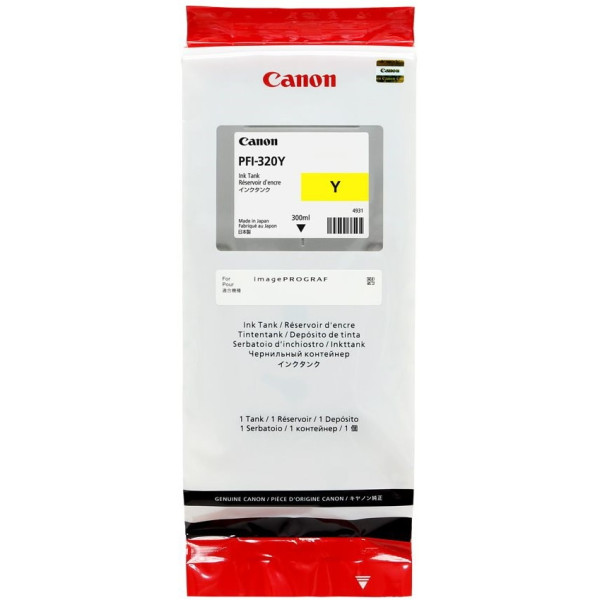 C.t. CANON PFI-320Y:  IPF TM200 TM205 TM300 TM305 300 ml. Yellow