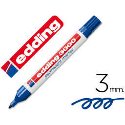 Rotulador EDDING marcador permanente 3000 azul