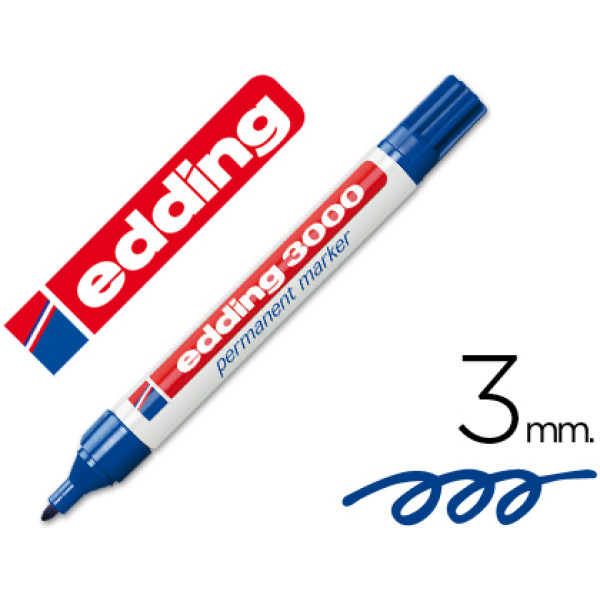 Rotulador EDDING marcador permanente 3000 azul