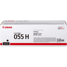 Toner CANON 055H BK: negro LBP663 LBP664 MF742 MF744 MF745 MF746  alta capacidad 7.600p.