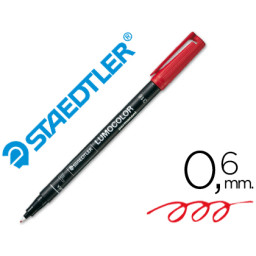 Rotulados STAEDTLER Lumocolor permanente ROJO Punta fibra 0.6 mm