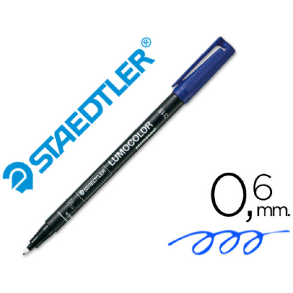 Rotulados STAEDTLER Lumocolor permanente AZUL Punta fibra 0.6 mm