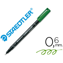 Rotulados STAEDTLER Lumocolor permanente VERDE Punta fibra 0.6 mm