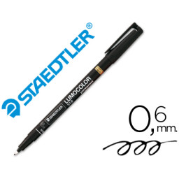 Rotulados STAEDTLER Lumocolor permanente NEGRO Punta fibra 0.6 mm