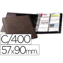 Tarjetero DURACLIP DIN A4 12 separadores 20 fundas con indice alfabetico para 400 tarjetas