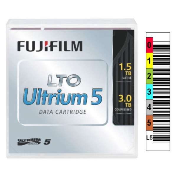 DC FUJIFILM Ultrium LTO-5 etiquetado 1,5TB/3,0TB (16008030-ET) secuencia a medida DC FUJIFILM Ultrium LTO-5 etiquetado 1,5TB/3,0TB (16008030-ET) secuencia a medida