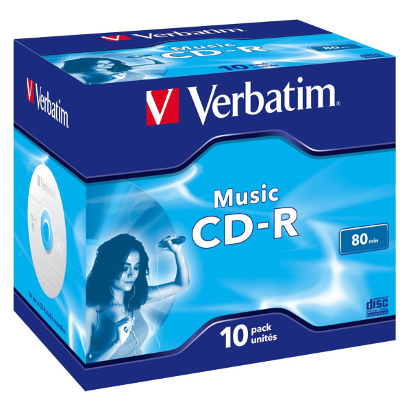 (10) Pack CD-R VERBATIM Music Life Plus Jewel case, 80min (10) Pack CD-R VERBATIM Music Life Plus Jewel case, 80min