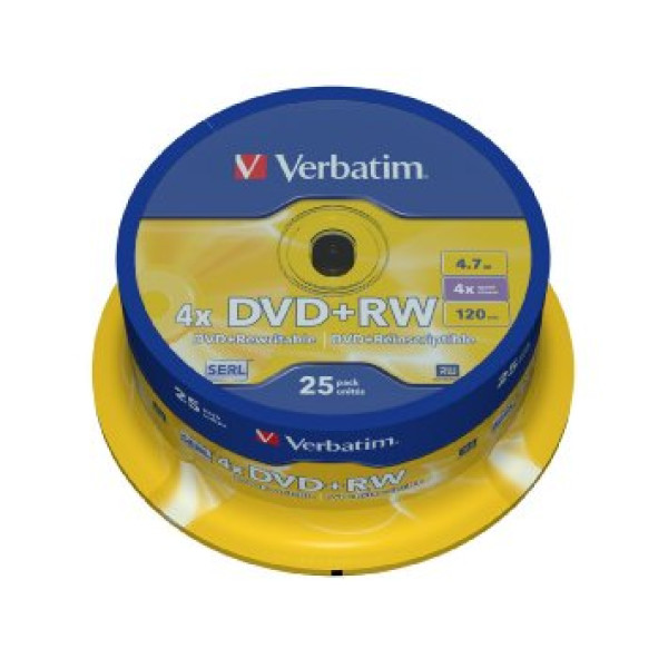 DVD RW 4.7 4X LATA 25 VERBATIM DVD RW 4.7 4X LATA 25 VERBATIM