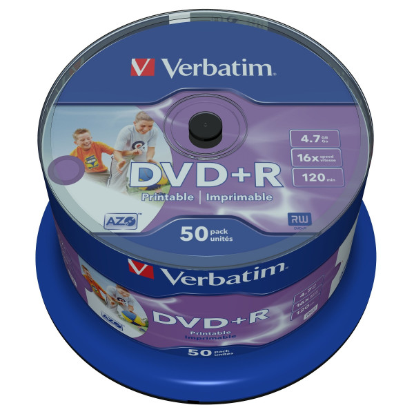 DVD R 4.7 16X LATA 50 IMPR VERBATIM