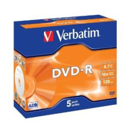 DVD-R 4.7 16X JEWELL 5 VERBATIM