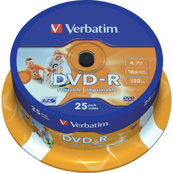 DVD-R 4.7 16X LATA 25 IMPRIMIBLE