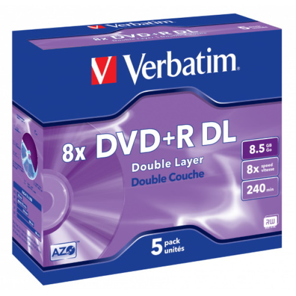 DVD R 8.5 8X JEWELL 5 D.CAPA VERBAT