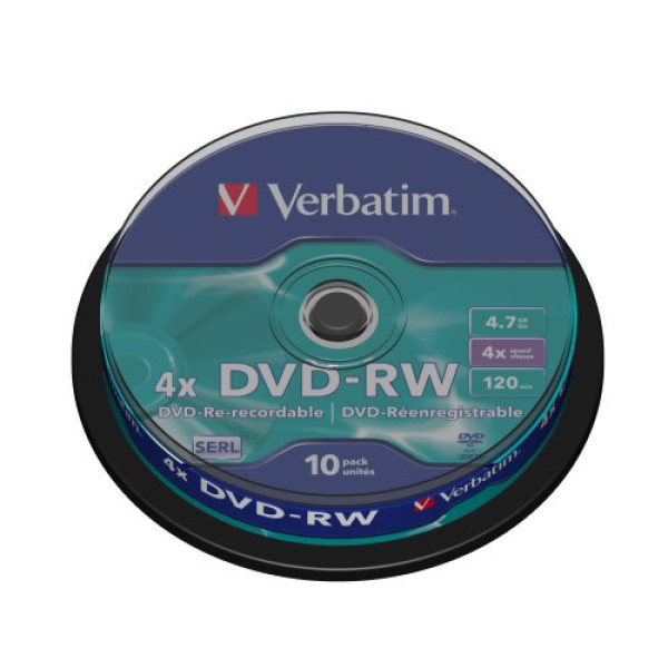 DVD-RW 4.7 4X LATA 10 VERBATIM DVD-RW 4.7 4X LATA 10 VERBATIM