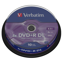 DVD R 8.5 LATA 10 D.CAPA VERBATIM