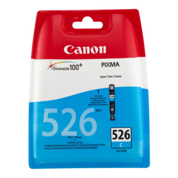C.t. CANON CLI526C: MG5150 MG5250 IP4850 cian IP4950 MG6150 MG6250 *BLISTER+ALARMA*