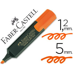 Rotulador FABER CASTELL fluorescente naranja Punta biselada