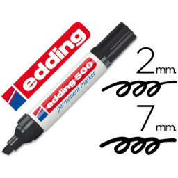 Rotulador EDDING marcador permanente 500 negro