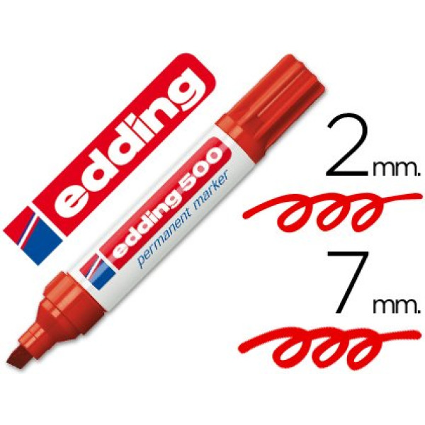 Rotulador EDDING marcador permanente 500 rojo