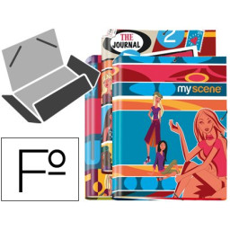 Carpeta gomas LIDERPAPEL 4º  3 solapas my scene.